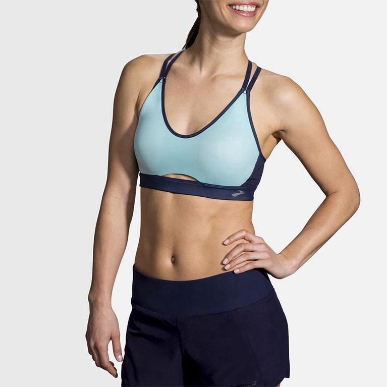 Brooks Fastforward Free Womens Running Bra - Blue - Philippines (859214CTP)